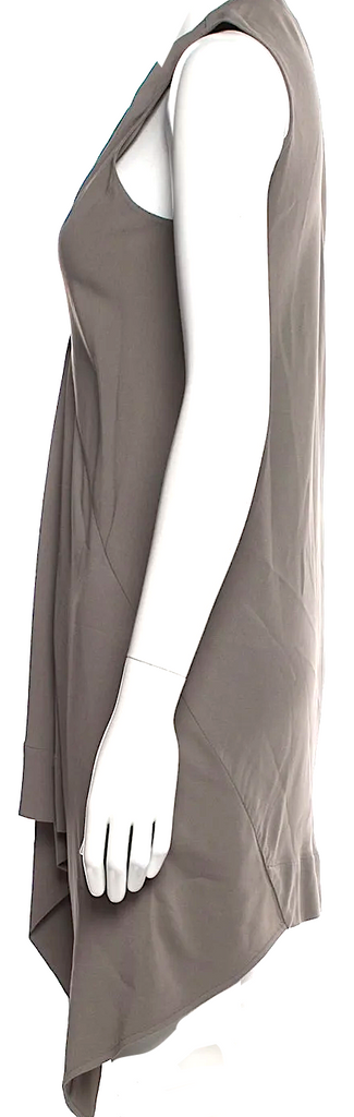 Rick Owens Paris. Grey Silk Knee-Length Dress