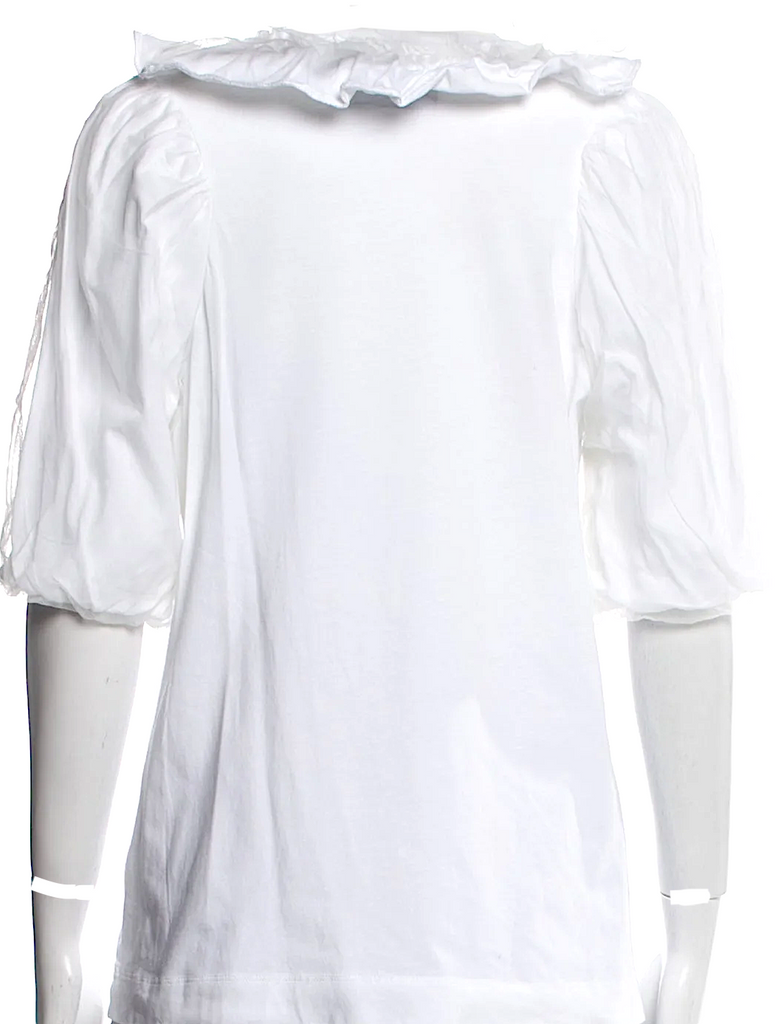 SIMONE ROCHA UK. Scoop Neck Short Sleeve Blouson