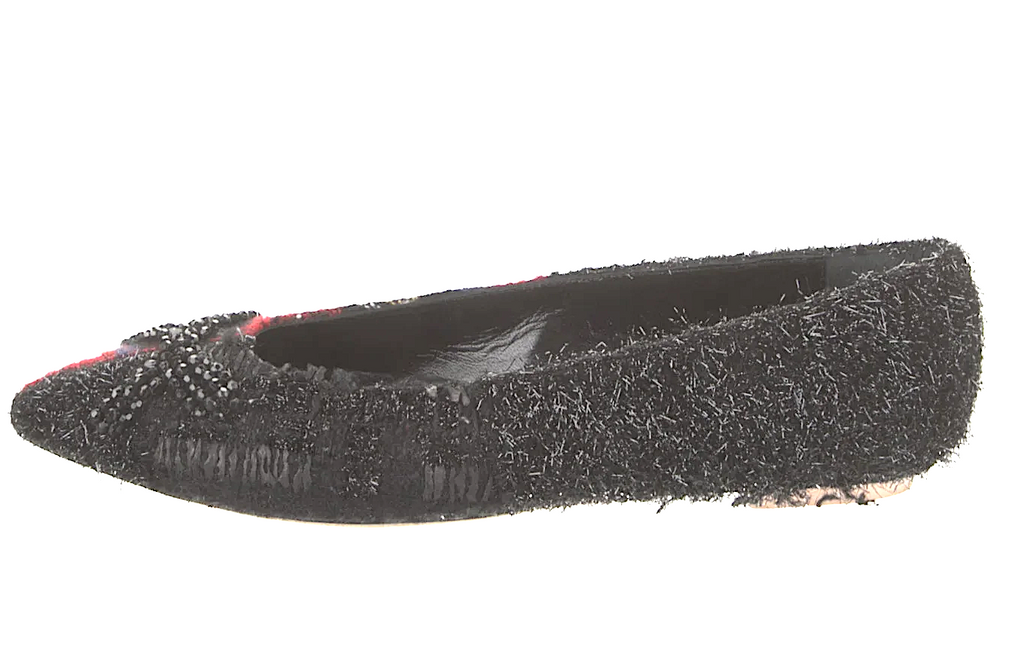 Simone Rocha UK. Tweed Printed Flats SZ 10 USA