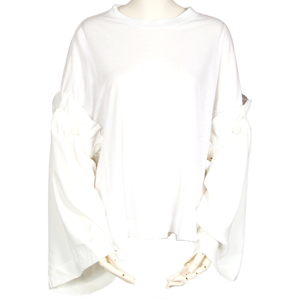 Yohji Yamamoto Japan. TAKESHI KOSAKA by Y's Pink Label White Removable Sleeves Shirt