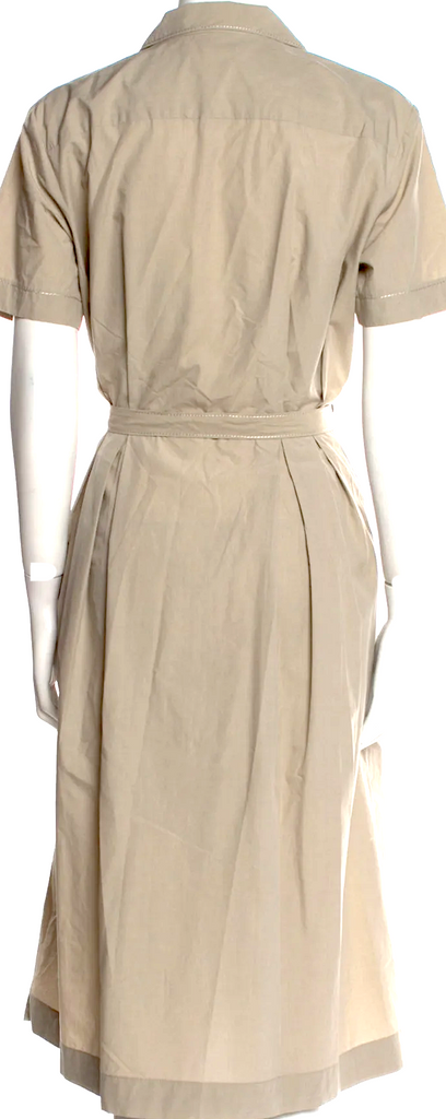 Tomas Maier (OLD BOTTEGA) Neutrals Cotton Midi Length Shirt Dress