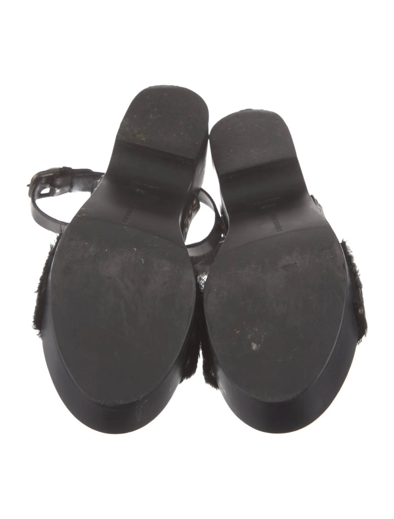 Tomas Maier (Old Bottega) Italy. Black Leather Sandals Size: 39, US 9