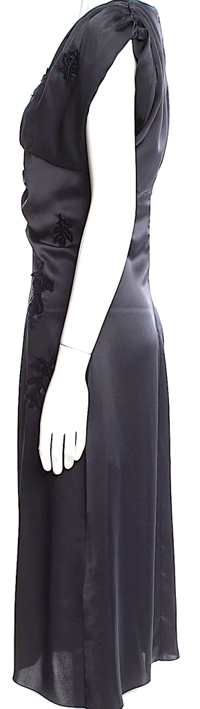 Tomas Maier (Old Bottega) Italy. Midnite Blue Polytech Midi Length Dress