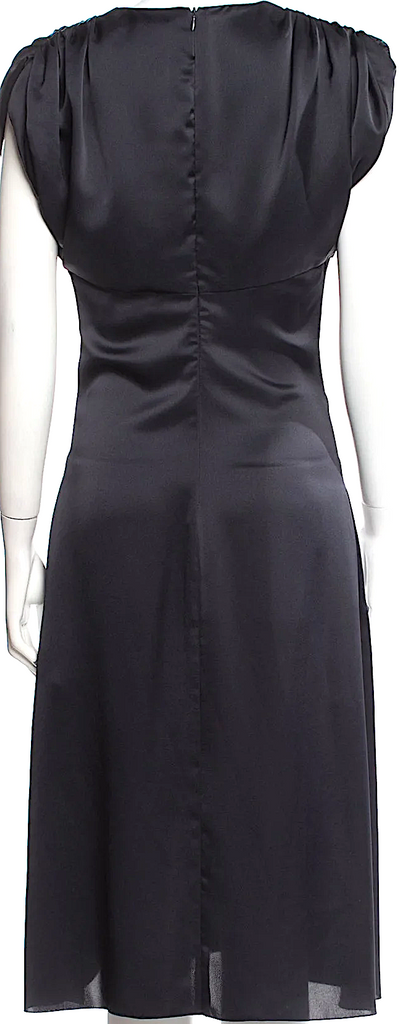 Tomas Maier (Old Bottega) Italy. Midnite Blue Polytech Midi Length Dress