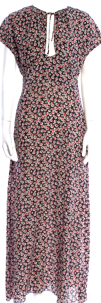 Tomas Maier (Old Bottega) Italy. Printed Silk Long Dress