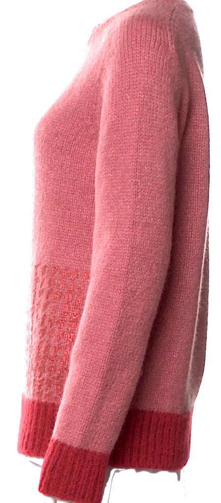 Tomas Maier (Bottega Veneta Designer) Pink Alpaca Crew Neck Sweater