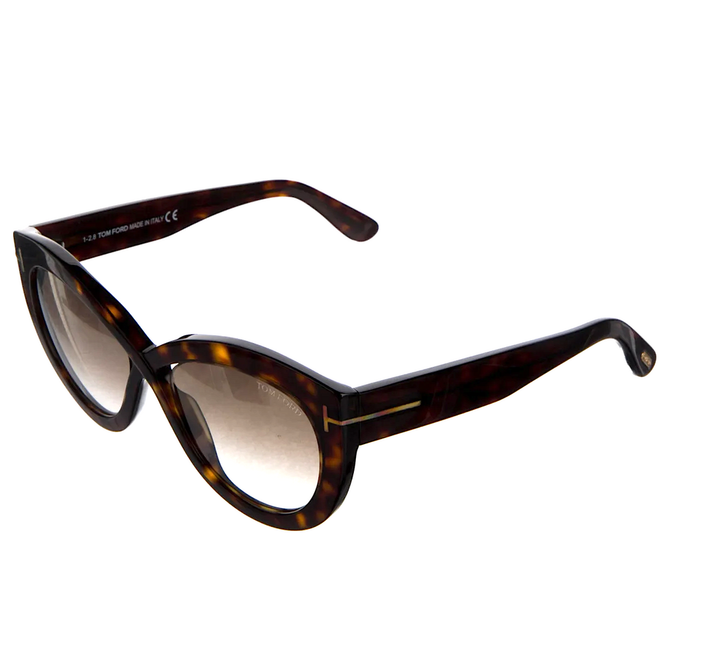 Tom Ford NY. Oversize Tortoiseshell Frames Gradient Sunglasses