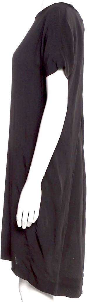 Barbara Gongini COPENHAGEN. Black Viscose Knee-Length Back Keyhole Accent Dress