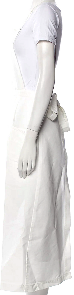 Comme des Garçons JAPAN. White Sash Back Tied Square Neckline Long Dress