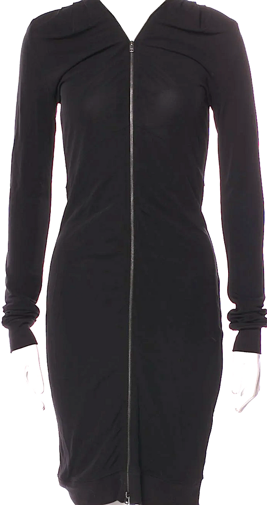 Diesel (Glenn Martens) Black Viscose BodyCon V-Neck Mini Dress