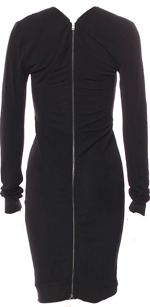 Diesel (Glenn Martens) Black Viscose BodyCon V-Neck Mini Dress