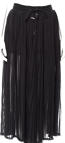 Miu Miu Italy. Black Polyester, Acetate, Nylon Front Zip Skirt
