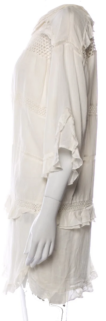 ÉTOILE ISABEL MARANT Paris. Cream Crochet Oversized Mini Dress