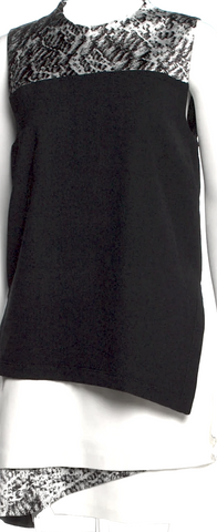 Helmut Lang. Black Silk Blend Crew Neck Mini Dress