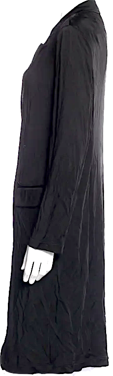 HELMUT LANG NY. Black Viscose Long Evening Coat