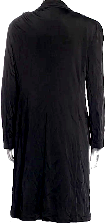 HELMUT LANG NY. Black Viscose Long Evening Coat
