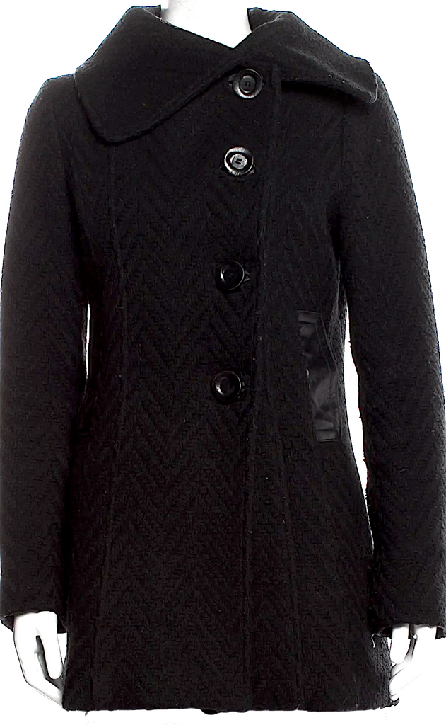 Mackage Black Virgin Wool Peacoat