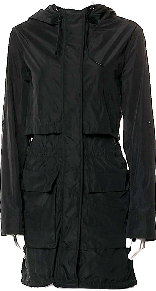Mackage Black Nylon/Poly Utility Jacket / Trench Style w/Hood