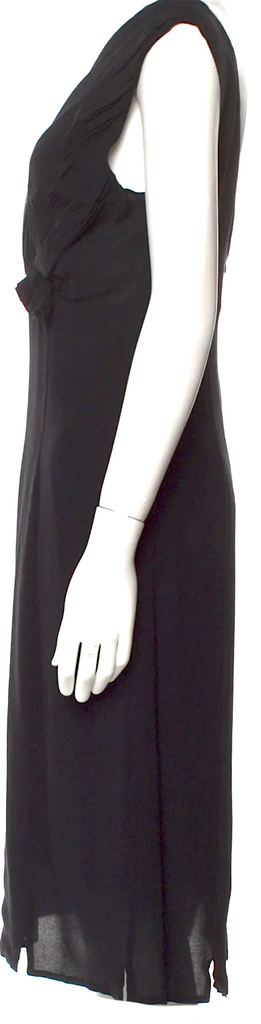 Katharine Hamnett London.Vintage Black Silk 2000s Collectiion. Midi Length Dress