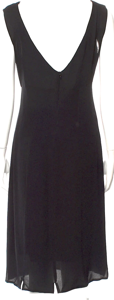 Katharine Hamnett London.Vintage Black Silk 2000s Collectiion. Midi Length Dress