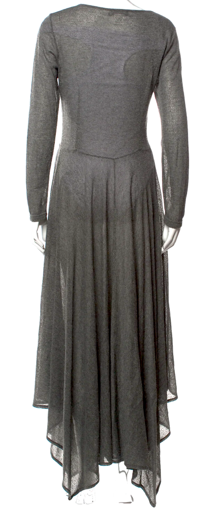 Ivan Grundahl Copenhagen. Grey Viscose/Wool/Poly Blend Long Sleeve Dress