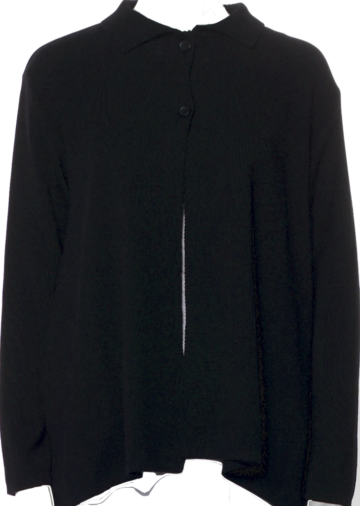 Ivan Grundahl Copenhagen. Black Merino Wool Crew Neck Sweater