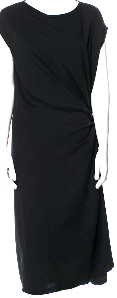 Ivan Grundahl Copenhagen Dark Blue Viscose Bateau Neckline Midi Length Dress