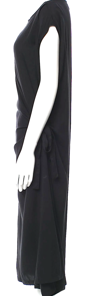 Ivan Grundahl Copenhagen Dark Blue Viscose Bateau Neckline Midi Length Dress