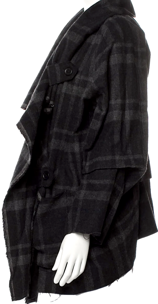 Ivan Grundahl Copenhagen. NEW W/TAG. Black Plaid Print Coat
