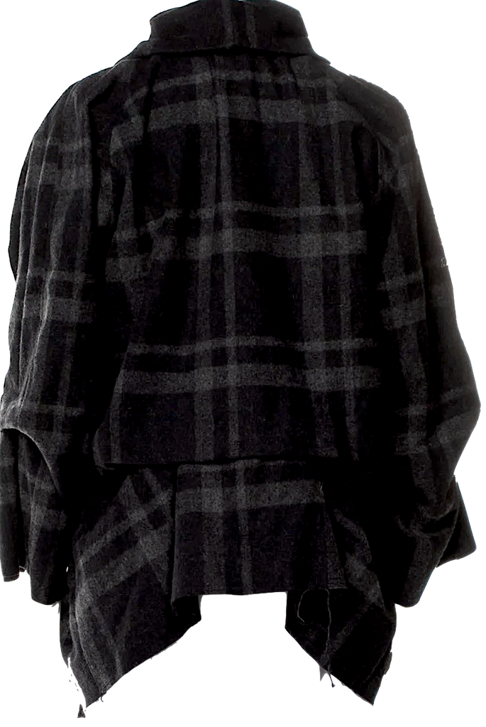 Ivan Grundahl Copenhagen. NEW W/TAG. Black Plaid Print Coat