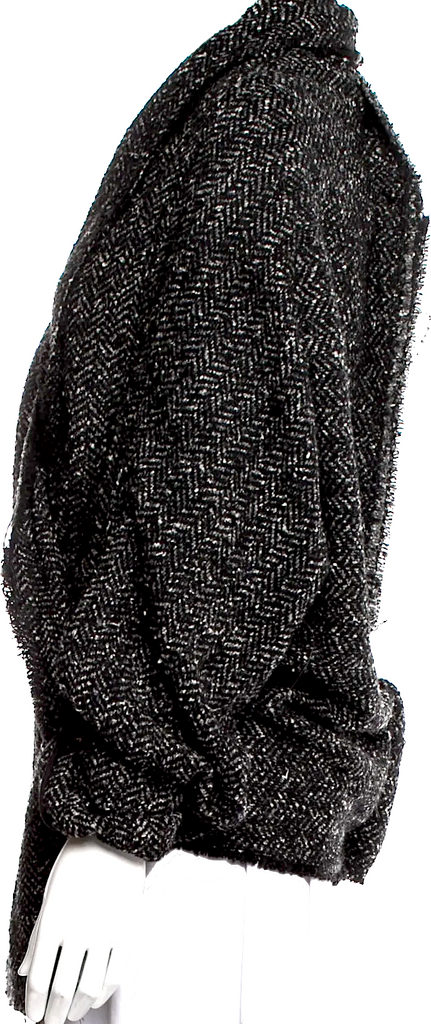 Ivan Grundahl Copenhagen. Black Wool Blend Tweed Pattern Jacket