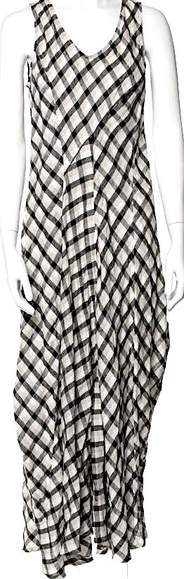 Ivan Grundahl Copenhagen. Plaid Linen Long Dress