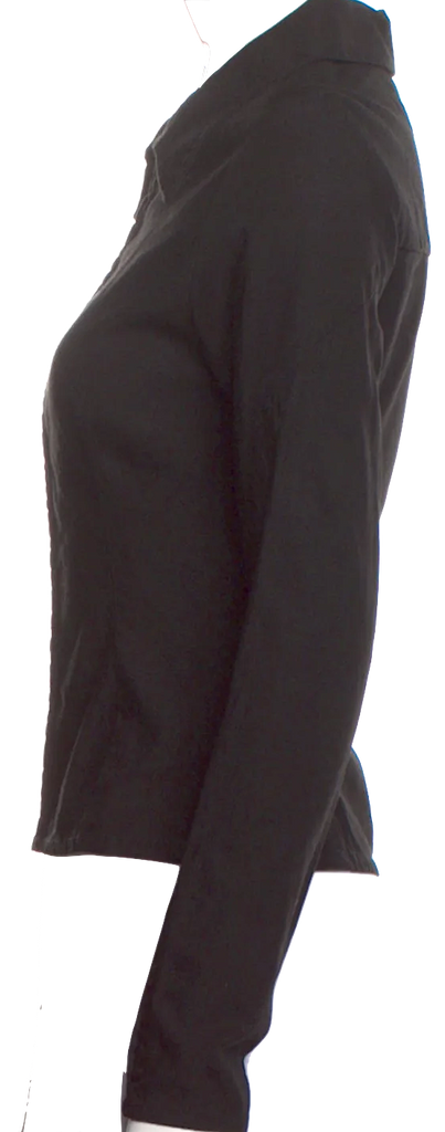 Jacquemus Paris. Black Viscose/Linen Blend Top