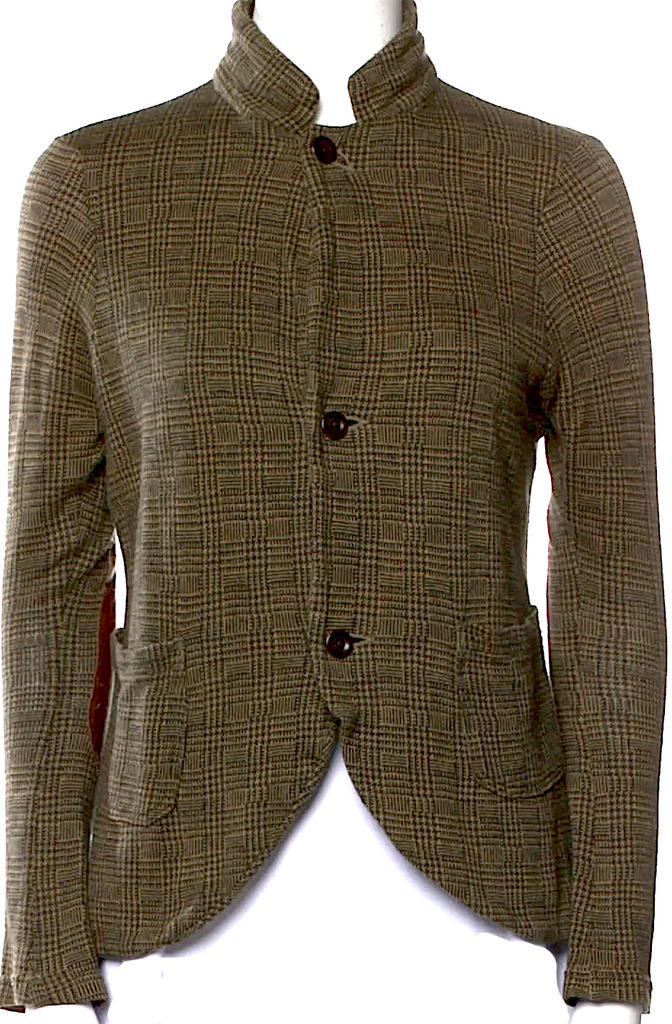 Kapital JAPAN. Forest Green Wool Plaid Print Blazer
