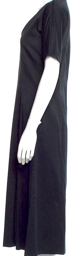 La Garçonne Moderne Cotton/Lycra Black Midi Length Dress