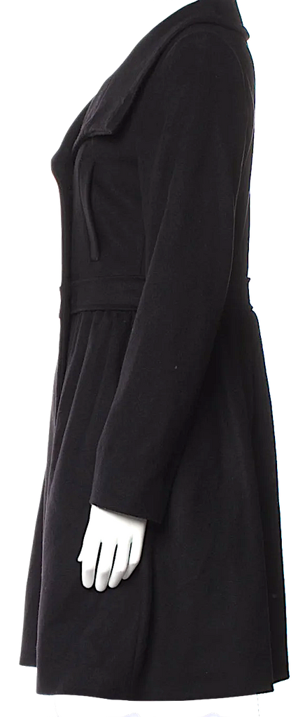 Love Moschino Italy. Black Virgin Wool Peacoat