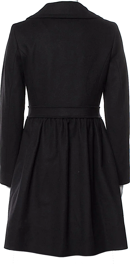 Love Moschino Italy. Black Virgin Wool Peacoat