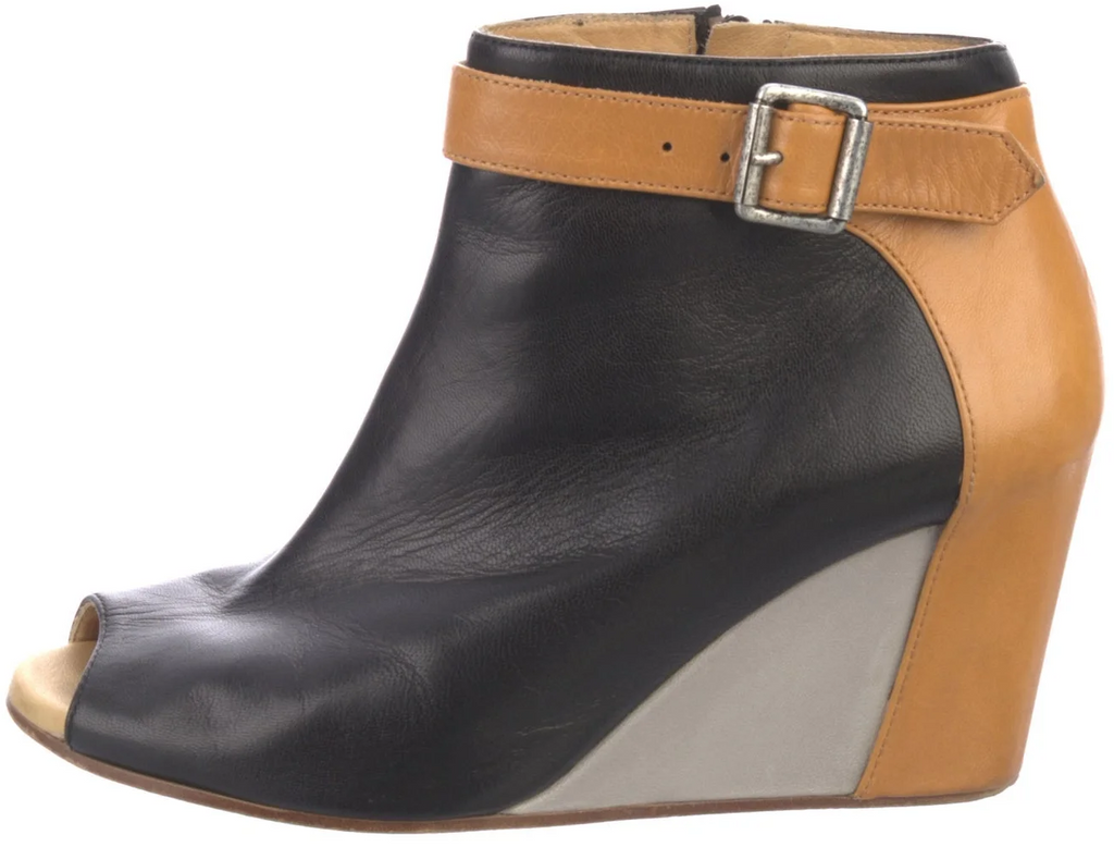 Maison Martin Margiela. MM6. Black/Tan Leather Ankle Boots SZ 7.5