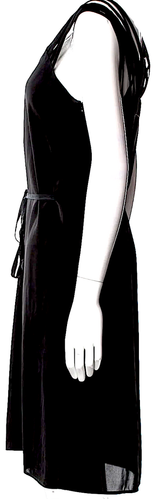 Maison Margiela Paris. MM6 Black V-Neck Knee-Length Dress