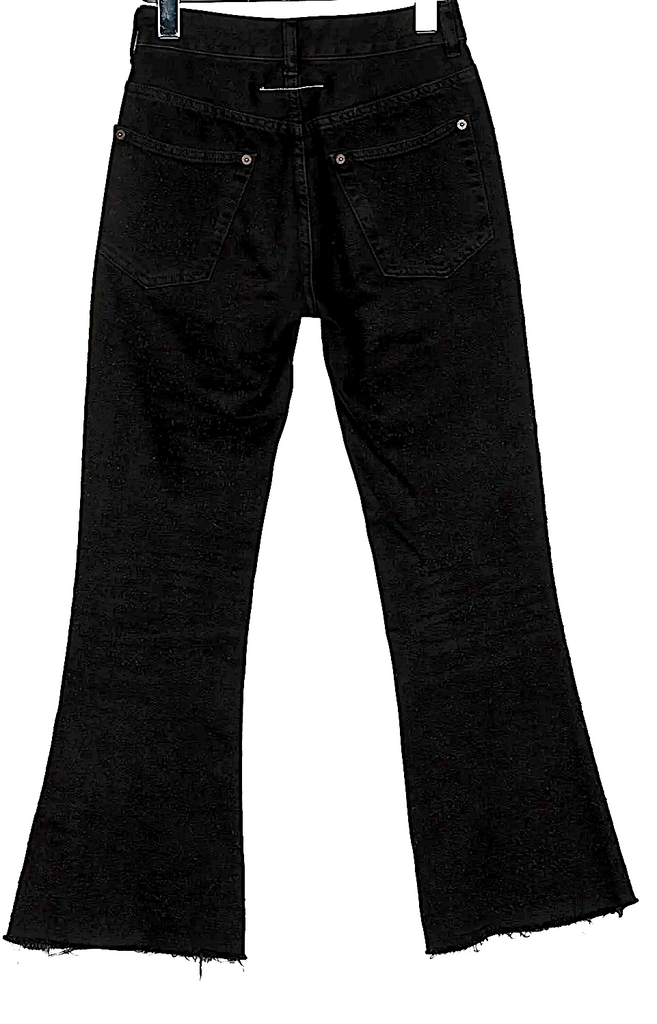 Maison Margiela MM6 Paris. Black Mid-Rise Wide Leg Jeans
