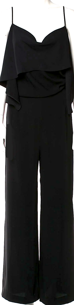 Maison Margiela MM6 Paris. Black Viscose Blend Cowl Neck Jumpsuit