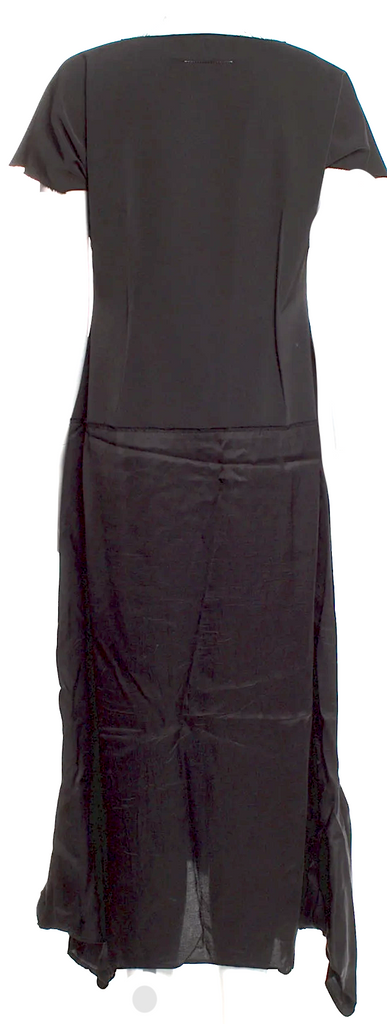 Maison Margiela Paris. MM6 Black Scoop Neck Long Dress