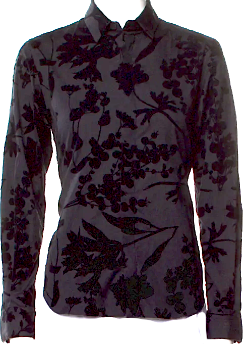 noir kei ninomiya (Comme des Garcons Japan) 2016 Collection Cotton Floral Print Button-Up Top