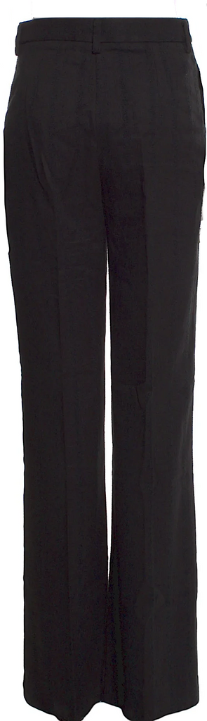 Nostrasantissima Italy. Black Cotton/Linen/Viscose Blend Wide Leg Pants