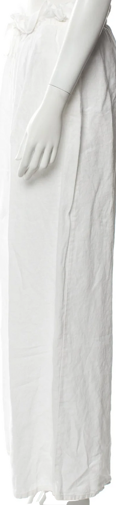 POSSE White Linen Wide Leg Pants