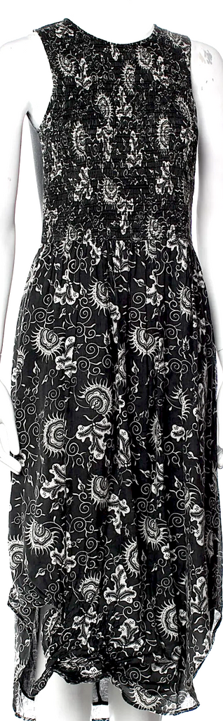 Ulla Johnson Grey Cotton Lace Printed Pattern Long Dress