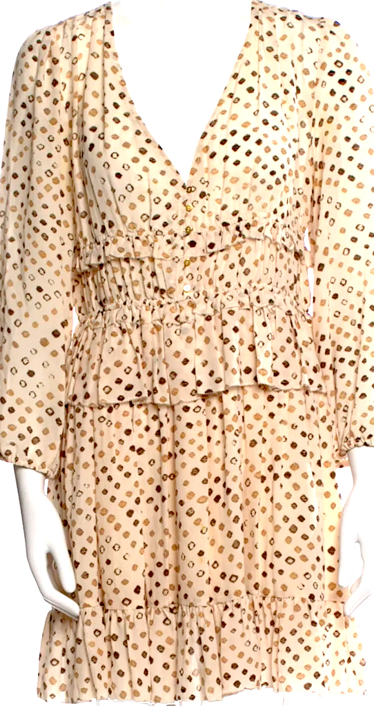 Ulla Johnson Polka Dot Print Silk Mini Dress