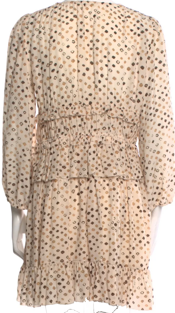 Ulla Johnson Polka Dot Print Silk Mini Dress