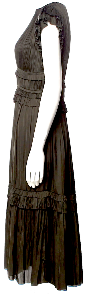 Ulla Johnson Plunge Neckline Midi Length Dress