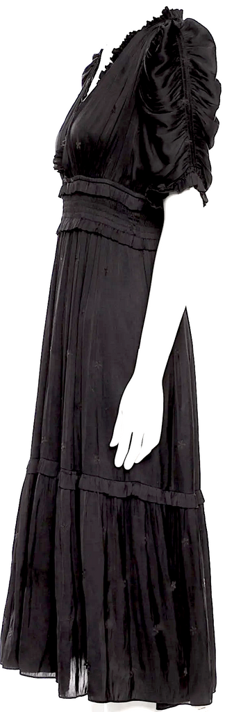 Ulla Johnson Black V-Neck Long Dress